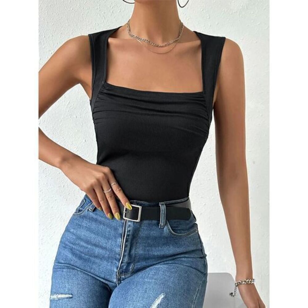 Commense Solid Square Neck Cami‎ Top Size XS